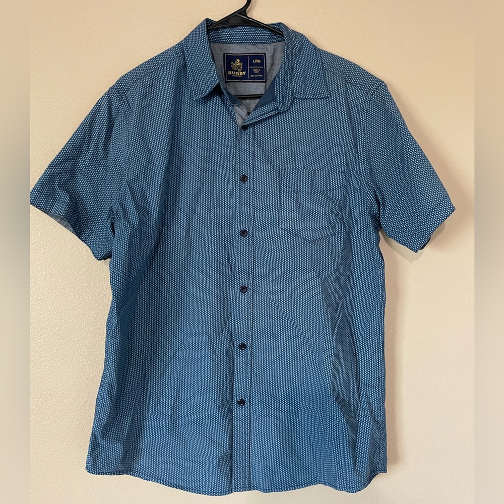 Rugby University Short-sleeve Men’s Button down L